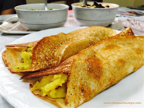  Masala Dosa: En knaprig och saftig indisk pannkaka med kryddiga potatisfyllning för att väcka liv i smaklökarna!